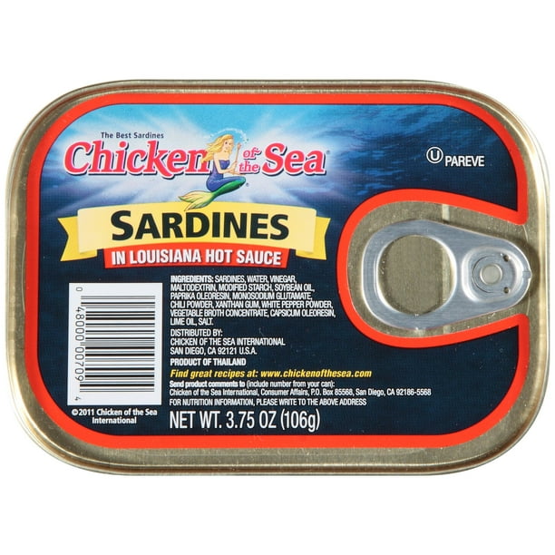 (Price/case)Chicken Of The Sea Sardines In Hot Sauce 3.75 Ounces 18
