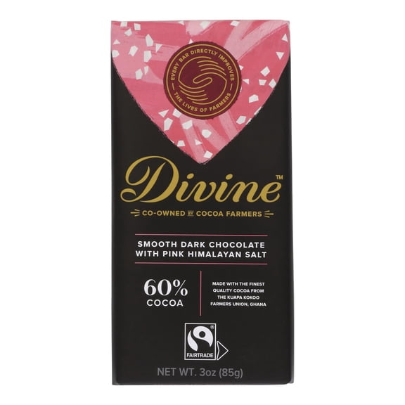 (Price/case)Divine - Bar D/choc Pink Hmlyn Salt - Case of 12 - 3 OZ