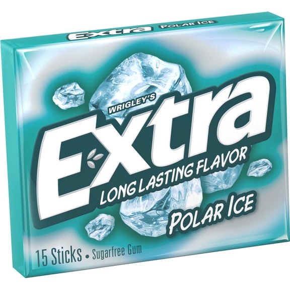 (Price/case)Extra 15 Piece/Unit Single Serve Polar Ice Gum 150 Per Pack - 12 Packs Per Case