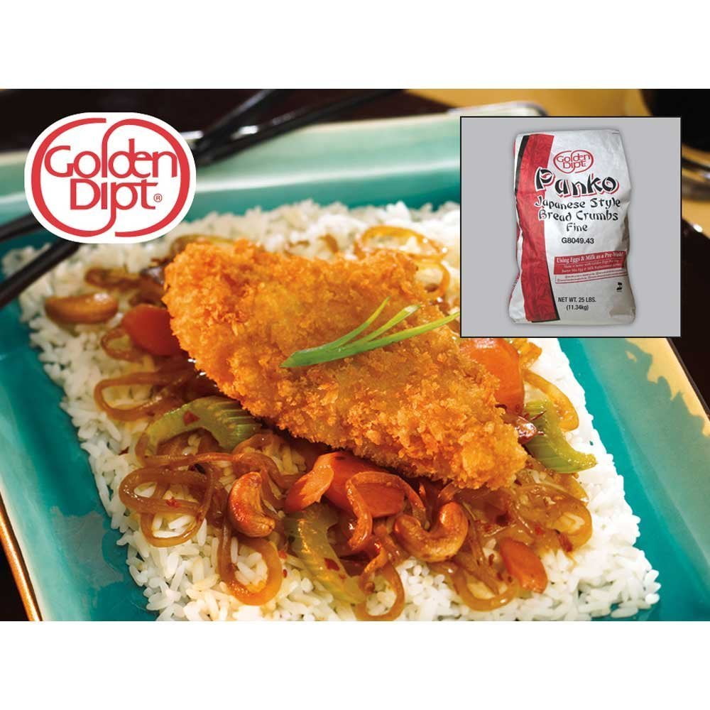 (Price/case)Golden Dipt Panko Japanese Style Fine Bread Crumb 25 Pound