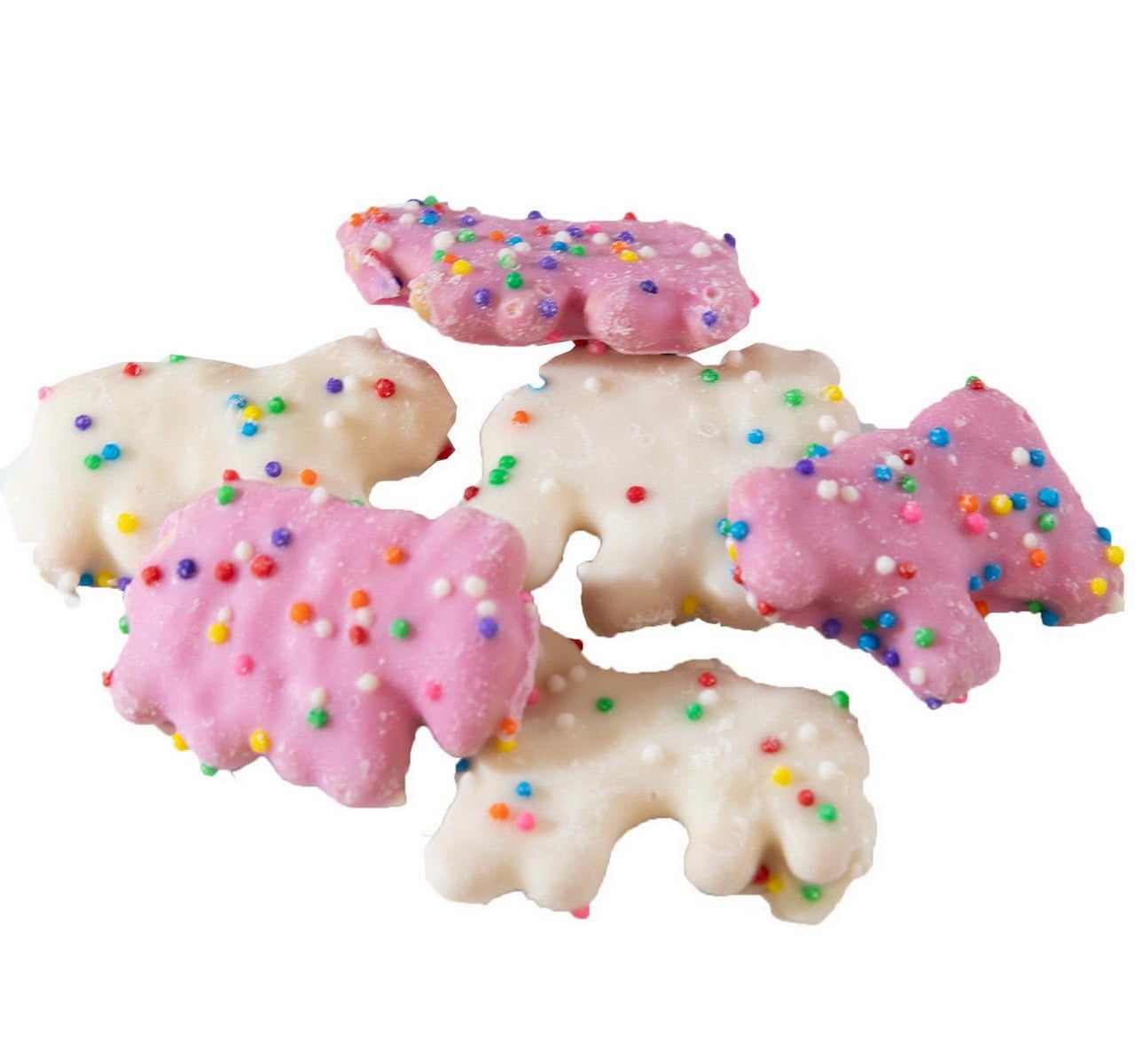 (Price/case)Hayden Valley Farms Pink & White Yogurt Celebration Animal Crackers 9lb, 532210