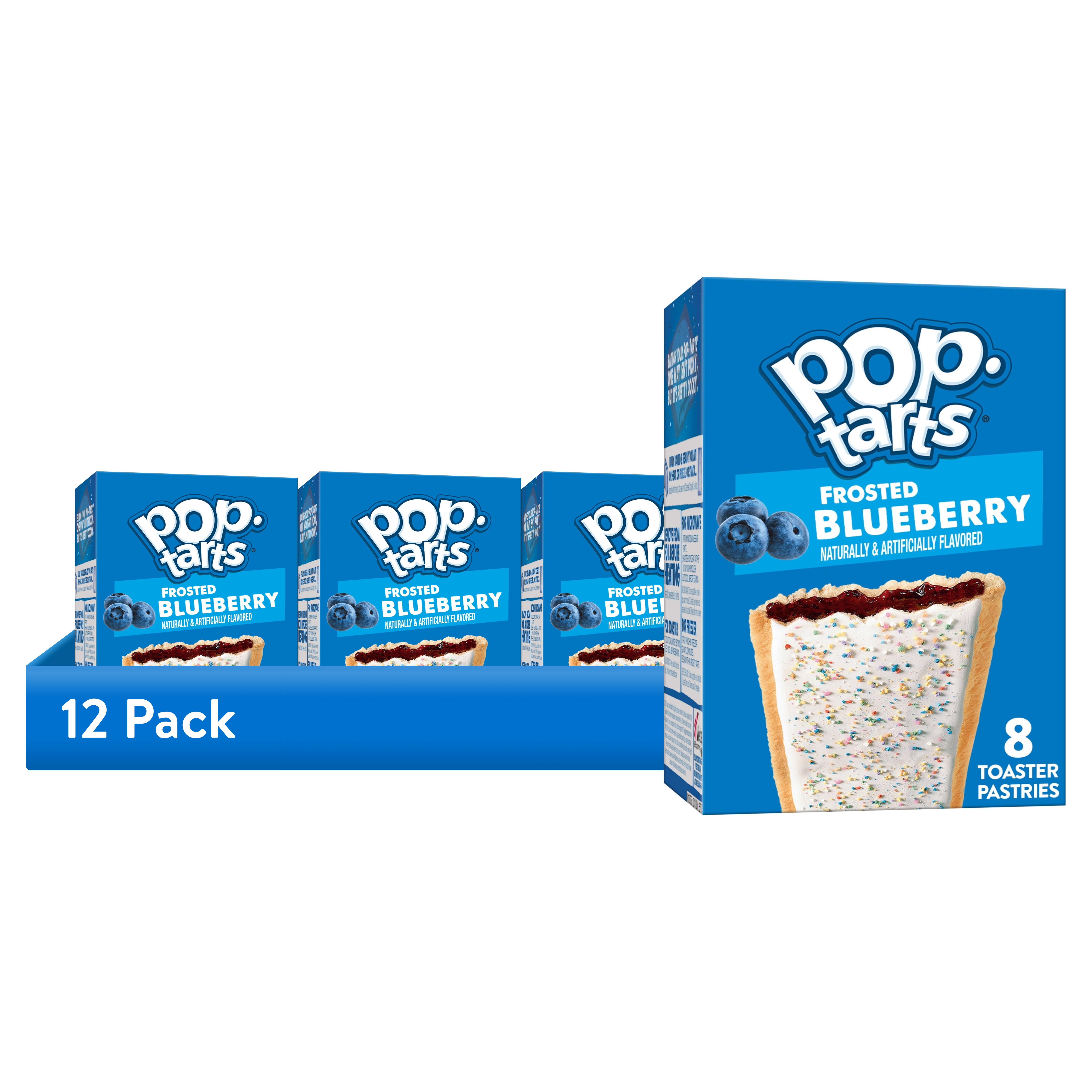 (12 pack) Pop-Tarts Frosted Blueberry Toaster Pastries, Breakfast Foods, Shelf-Stable, 13.5 oz (8 Count)