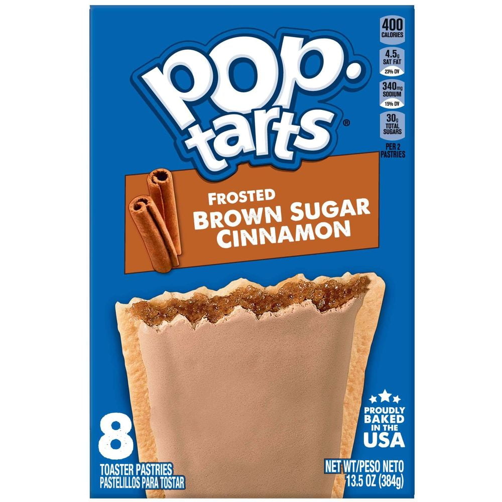 (12 pack) Pop-Tarts Frosted Brown Sugar Cinnamon Toaster Pastries, Breakfast Foods, Shelf-Stable, 13.5 oz (8 Count)