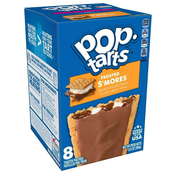 (12 pack) Pop-Tarts Frosted S'mores Toaster Pastries, Breakfast Foods, Shelf-Stable, 13.5 oz (8 Count)