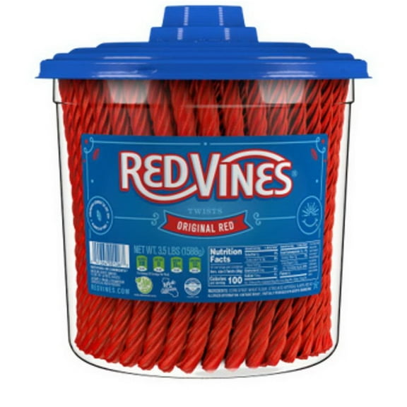Red Vines Original Red Twists Licorice, 3.5 Pound, 4 Per Case