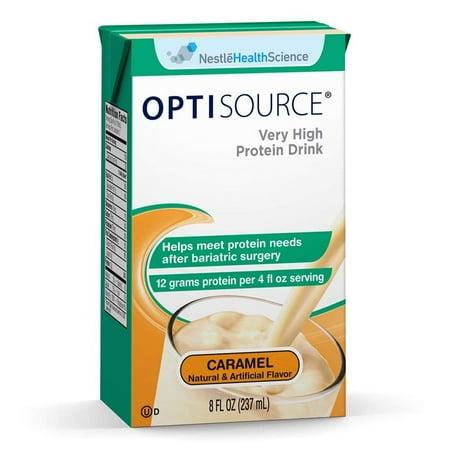 Optisource Very High Protein Drink, Caramel, 8-Ounce Boxes Pack of 27