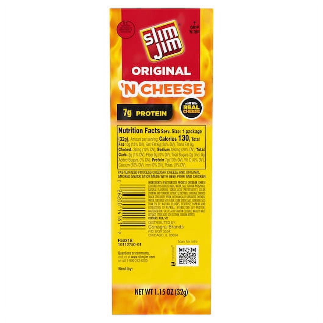 (Price/case)Slim Jim 2620014161 Cheese Original 6-14-1.15 Ounce