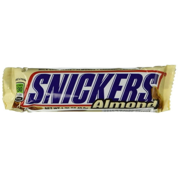 (Price/case)Snickers Almond Chocolate Candy Bar 1.76 Ounces - 24 Per Pack - 12 Packs Per Case