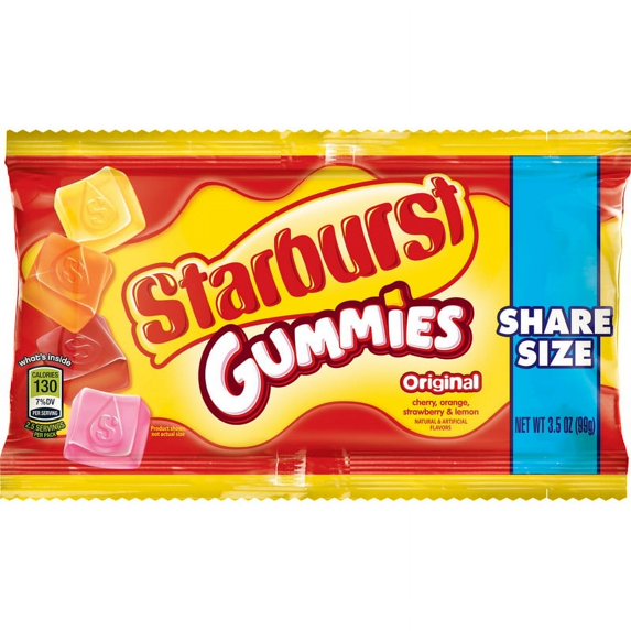 (Price/case)Starburst Candy Original Gummies Share Size 15-3.5 Ounce - 6 Per Case