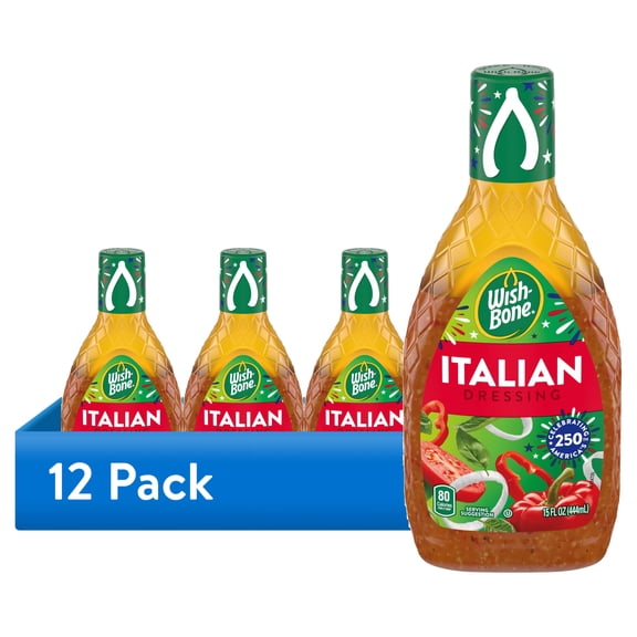 (12 pack) Wish-Bone Italian Salad Dressing, 15 fl oz