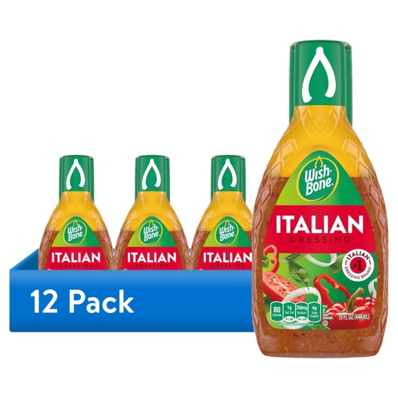 (12 pack) Wish-Bone Italian Salad Dressing, 15 fl oz