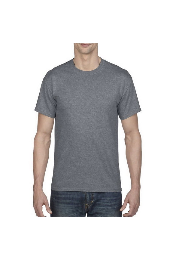 (Price/each)Blank and Custom Gildan 8000 Dry Blend 50/50 T-Shirt-Graphite Heather-5X