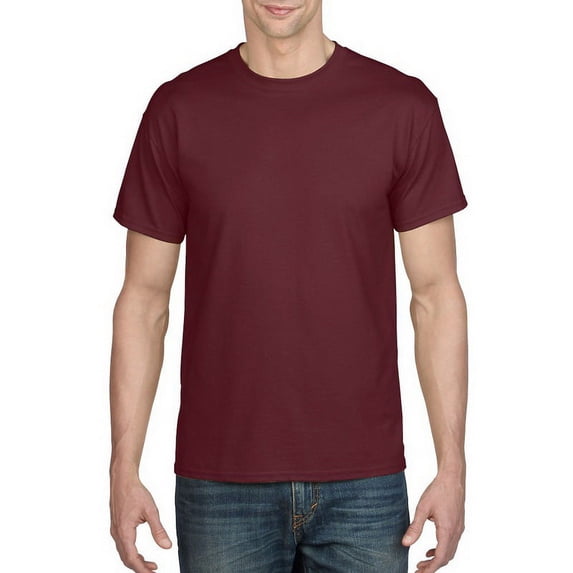 (Price/each)Blank and Custom Gildan 8000 Dry Blend 50/50 T-Shirt-Maroon-S
