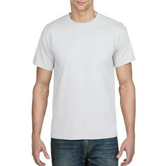 (Price/each)Blank and Custom Gildan 8000 Dry Blend 50/50 T-Shirt-White-4X
