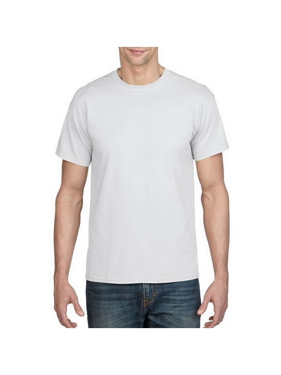 (Price/each)Blank and Custom Gildan 8000 Dry Blend 50/50 T-Shirt-White-4X