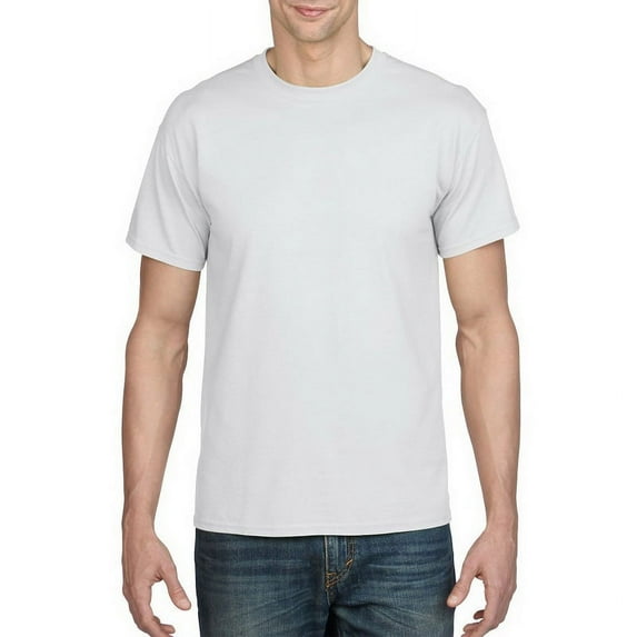 (Price/each)Blank and Custom Gildan 8000 Dry Blend 50/50 T-Shirt-White-4X