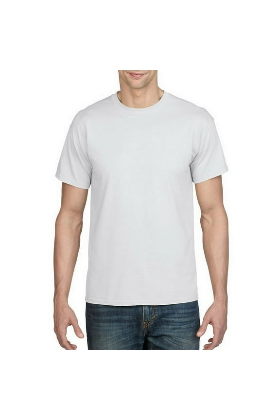 (Price/each)Blank and Custom Gildan 8000 Dry Blend 50/50 T-Shirt-White-4X