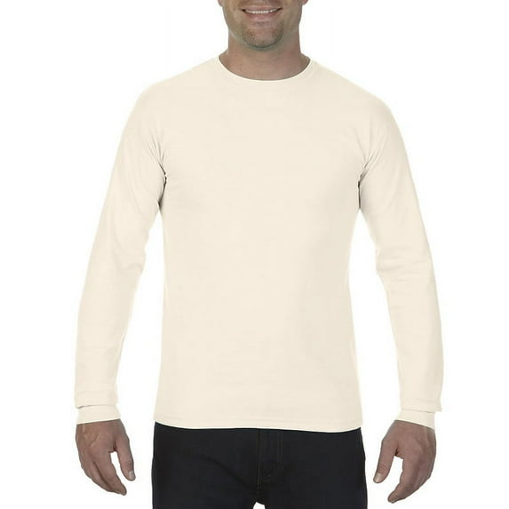 (Price/each)Comfort Colors 6014 6.1oz 100% Longsleeve T-Ivory-S