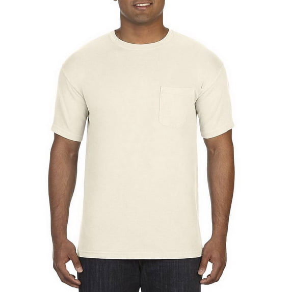 (Price/each)Comfort Colors 6030 6.1oz 100% Pocket T-Ivory-3X