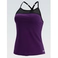 thumbnail image 1 of (Price/each)Dolfin 2800SLD AQUASHAPE Women's Solid Triple Crossback Tankini Top-Eggplant-L, 1 of 1