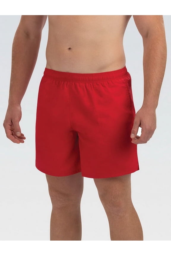 (Price/each)Dolfin 8651SLD Men's Solid 7 Inch Water Short-Red-XL