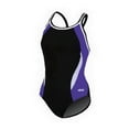thumbnail image 1 of Women's Dolfin Team Colorblock DBX Back Competitive One-Piece Swimsuit Color: Purple Size: 24 COMP, 1 of 4