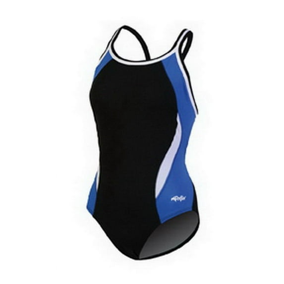 (Price/each)Dolfin 9974C - Female DBX Back Color Block-Black/Royal/White-28