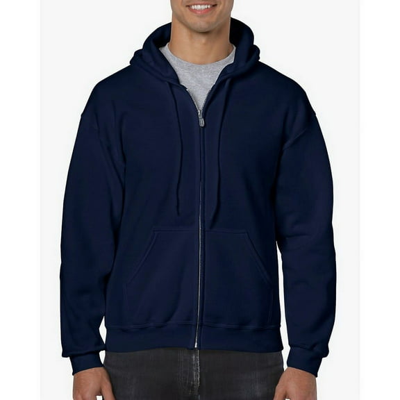 (Price/each)Gildan 18600 7.75 oz. 50/50 Full Zip Hood-Navy-3X