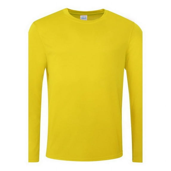 (Price/each)Just Cool By Awdis JCA002 LS Cool T-Sun Yellow-XL