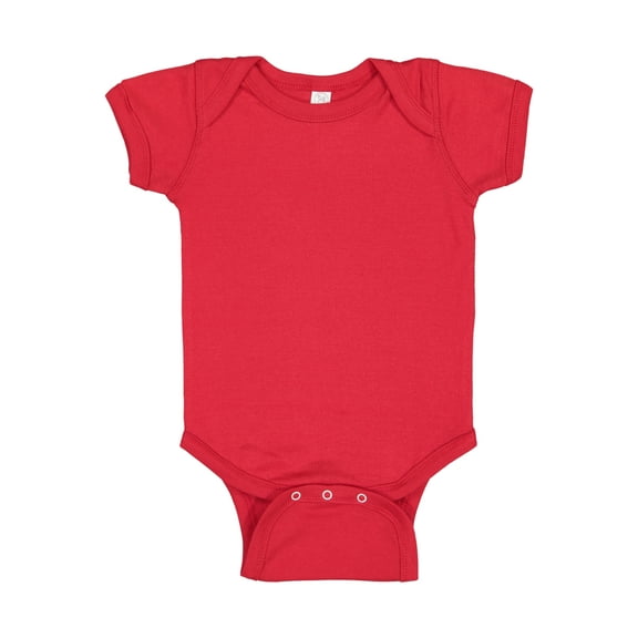 (Price/each)Rabbit Skins 4424 Infant Fine Jersey Bodysuit-Red-12M
