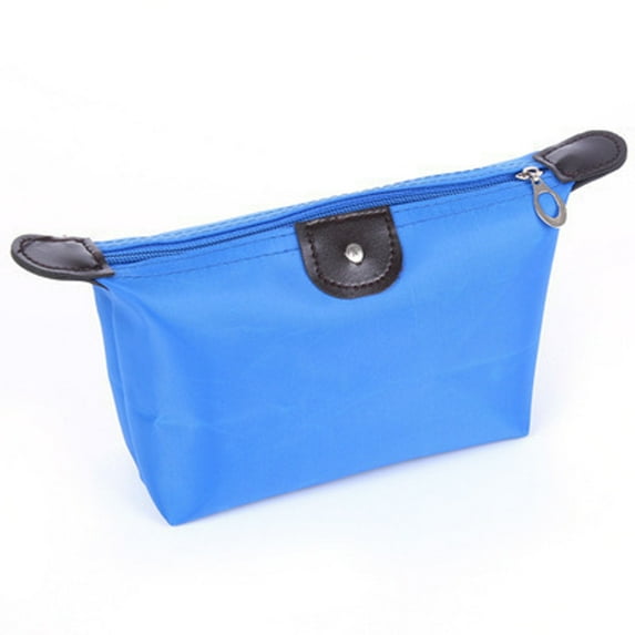 (Price/each)TOPTIE Foldable Comestic Bag, Women Large Volume Waterproof Makeup Bag, 7" x 5 1/8"-Royal Blue