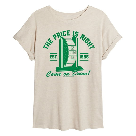 Price is Right - COME ON DOWN - Womens Oversized Graphic T-shirt