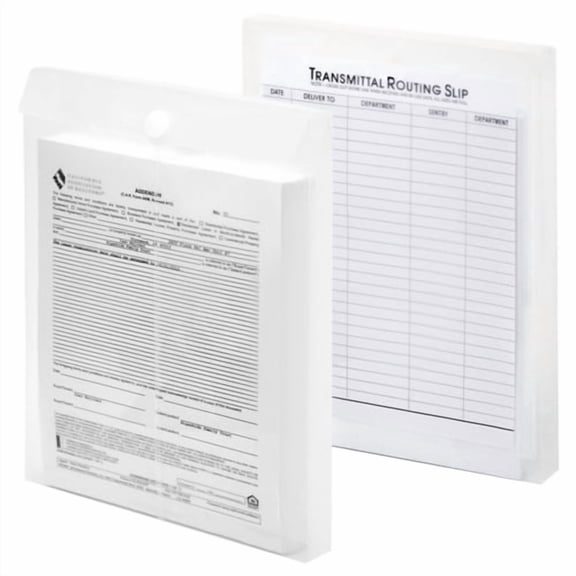 (Price/pack)LION 22700 FILE-N-SEND Poly Inter-office Envelopes, 10" x 13"-Clear