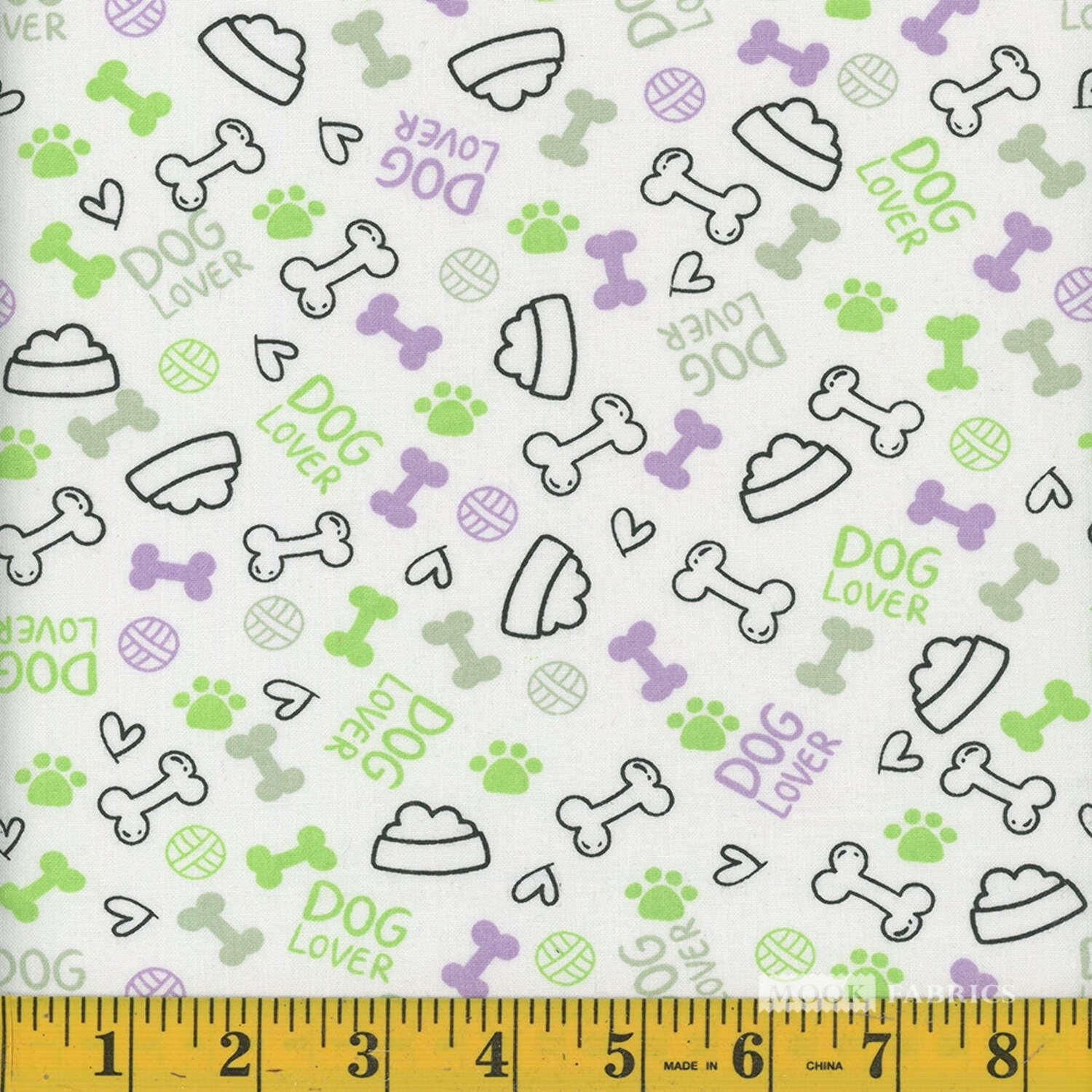 Price per Yard Spotty Collection Dog Dishes and Bones 100 Cotton