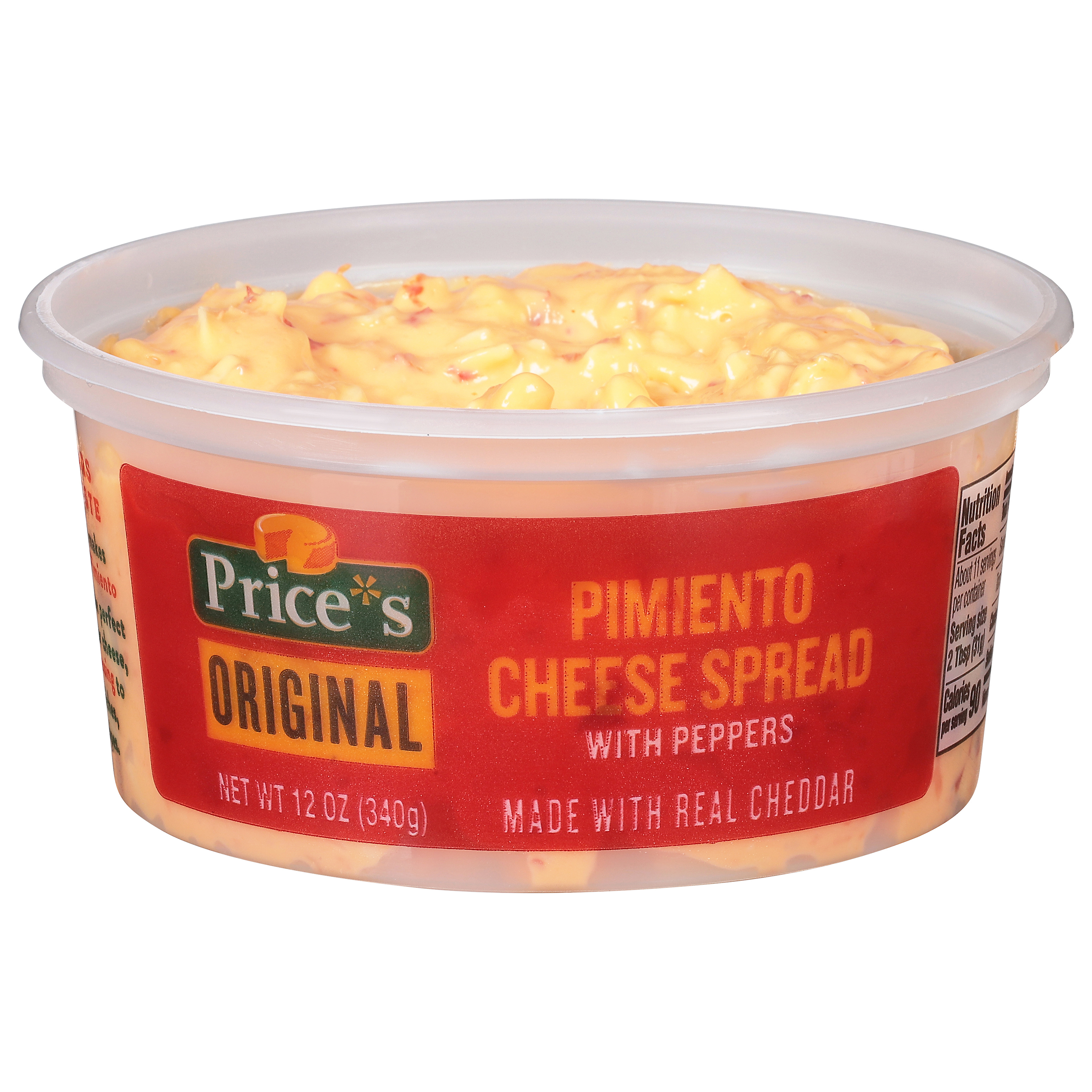 Price's Original Flavored Pimiento Cheese Spread, 12 oz., Tub, Refrigerated - image 1 of 6