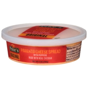 Price*s Original Pimiento Cheese Spread with Peppers, 7 oz Tub, Refrigerated