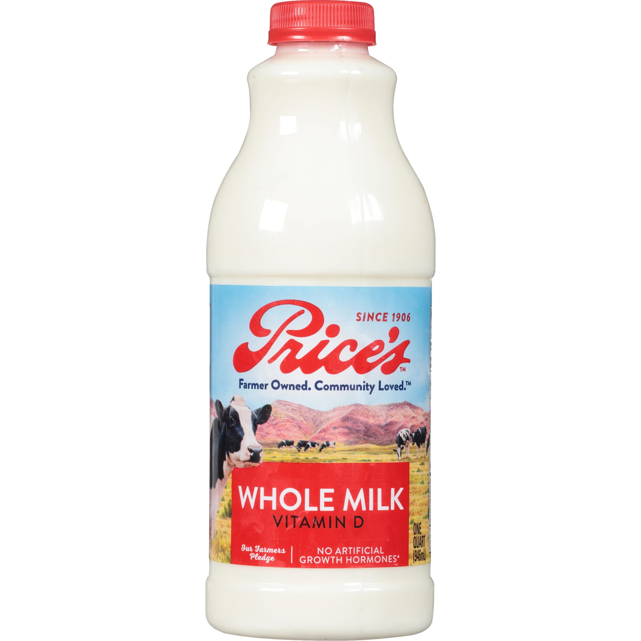 Price's Whole Milk with Vitamin D, Quart 1 Jug