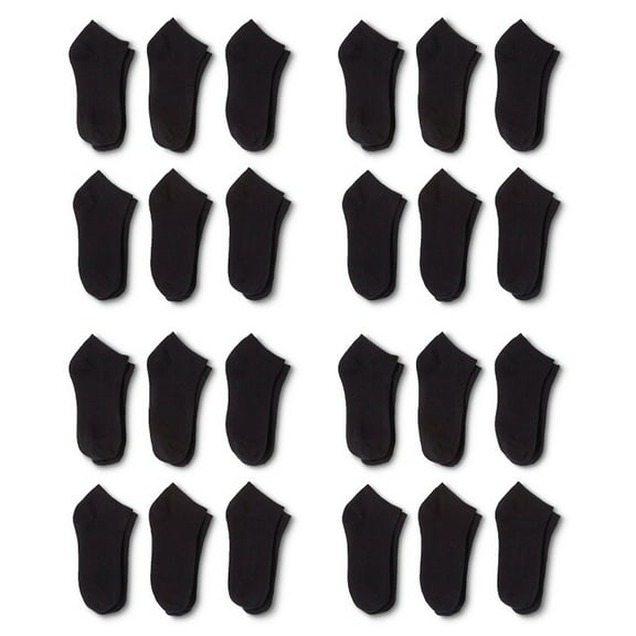 PriceMeNow 84 Pairs Mens Low Cut Socks Polyester Bulk Lot Black White