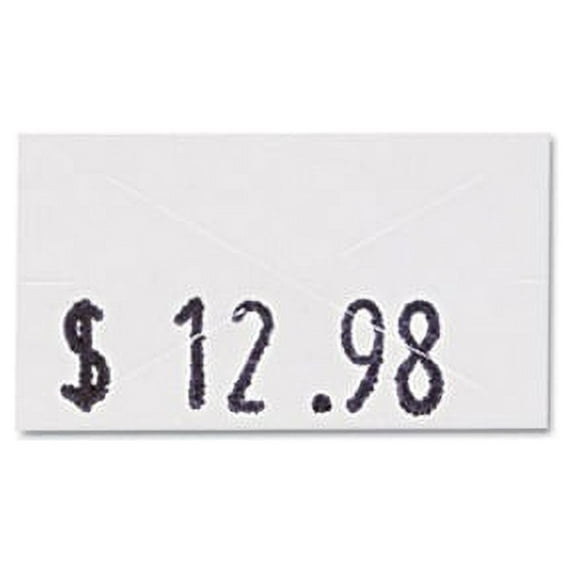 Pricemarker Labels 0.44 x 0.81, White, 1,200/Roll, 3 Rolls/Box