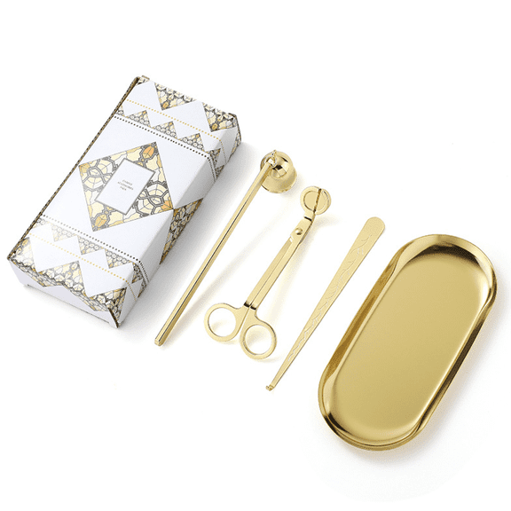 Prichor 3-in-1 Candle Accessory Set Wick Trimmer, Snuffer, Wick Dipper with Gift Package for Candle Lovers