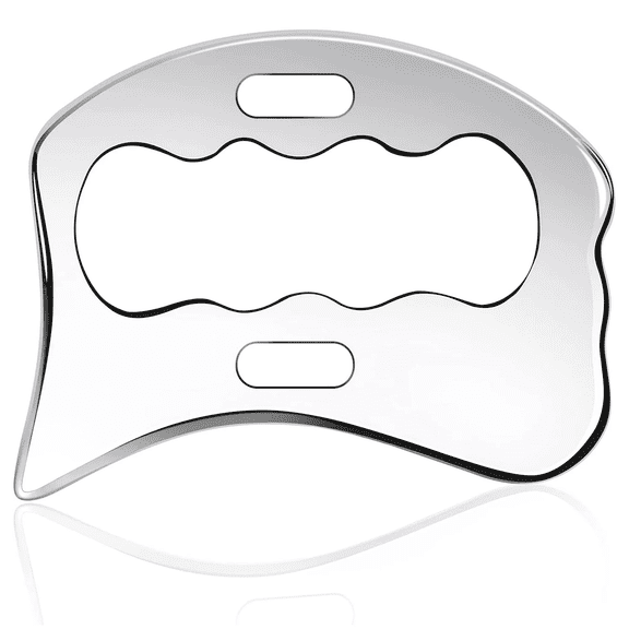Prichor Guasha Massage Tool Stainless Steel Scraping Tool for Soft Tissue Physical Therapy Tool for Back, Legs, Arms, Neck, Shoulder Gua Sha Tool