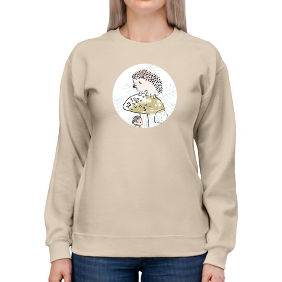 Prickle Pals Cute Sweatshirt Women -June Erica Vess Designs, Female x-Large
