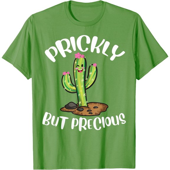 Prickly But Precious Funny Cacti Tee Cute Cactus Unisex T-Shirt for Men Women Kids Toddler,Lime Color,Size YS