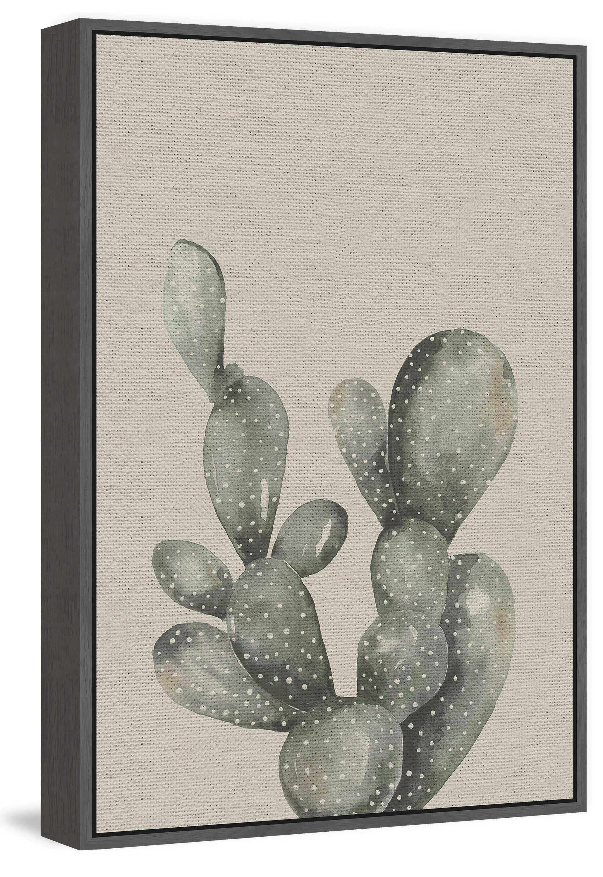 Prickly Cacti II Floater Framed Painting Print on Canvas