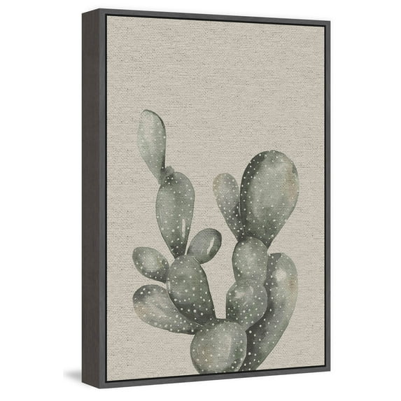 Prickly Cacti II Floater Framed Painting Print on Canvas