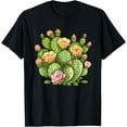 thumbnail image 1 of Prickly Pear Cactus In Bloom T-ShirtMen's and women's short-sleeved pure cotton shirts, 1 of 6