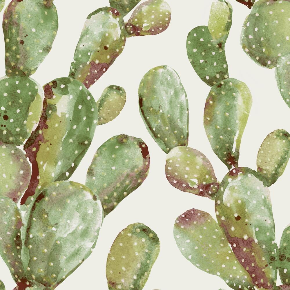 Prickly Pear Cactus Peel and Stick Wallpaper