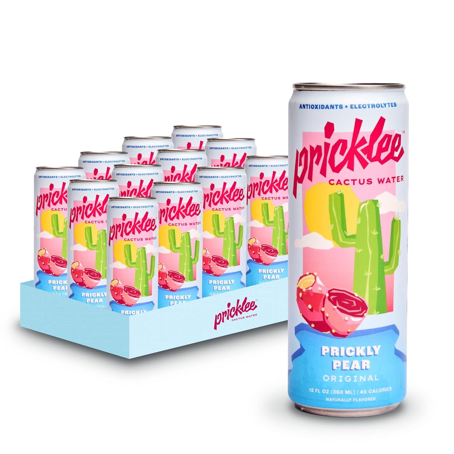 Pricklee Tropical Mango Cactus Water - Low Sugar, Antioxidants, Electrolytes, 12oz Cans (Pack Of 12) - View #2