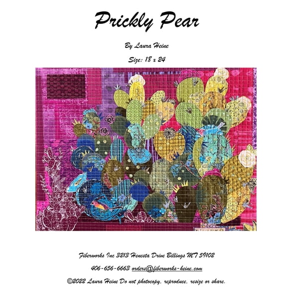 Prickly Pear Collage Patten by Laura Heine