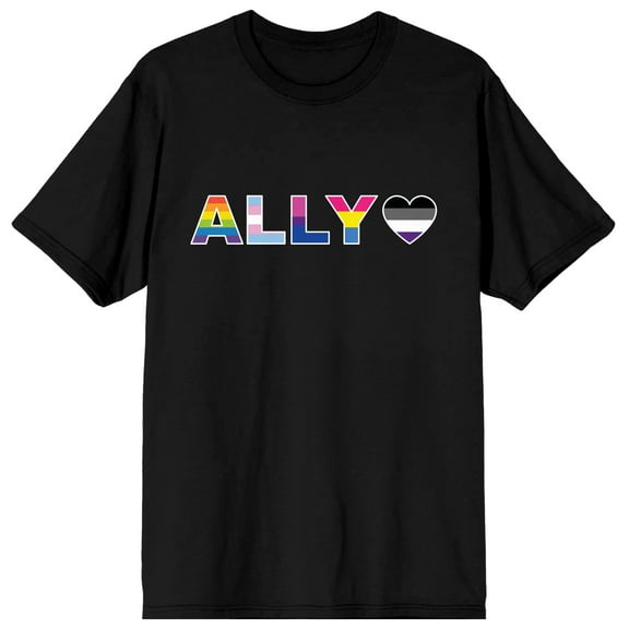 Pride Ally Men's Black T-Shirt-Medium